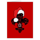 Santa Fleur de lis (1) greeting card