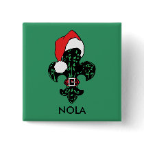 Santa Fleur de lis Buttons