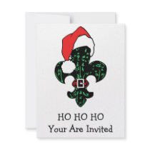 Santa Fleur de lis Personalized Invitation