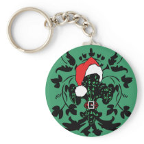Santa Fleur de lis Keychain