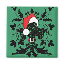 Santa Fleur de lis Fridge Magnets