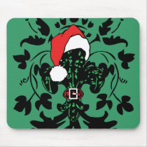 Santa Fleur de lis Mouse Pad