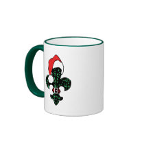 Santa Fleur de lis Coffee Mugs