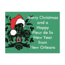 Santa Fleur de lis Postcard