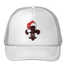 Santa Fleur de lis (red) Mesh Hat