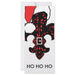 Santa Fleur de lis (red) Rack Card Design