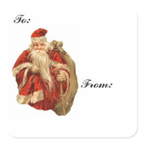 Santa Gift Tag Sticker
