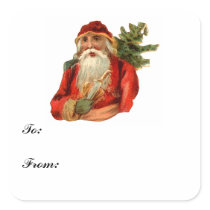 Santa Gift Tag Sticker