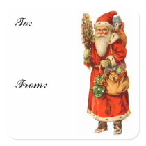 Santa Gift Tag Sticker