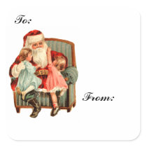 Santa Gift Tag Sticker