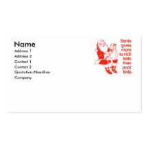 Santa gives more to rich kids business cards