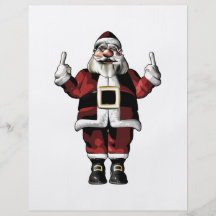 Santa Giving the Finger Personalized Flyer