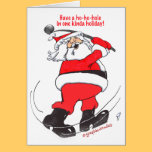 Santa golfing Christmas card. cards