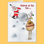 Santa golfing with a friend! cards