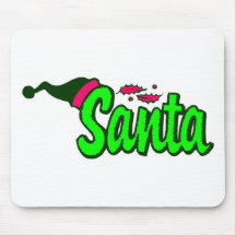 Santa Green Mouse Pads