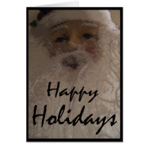 Santa "happy holidays" - Card