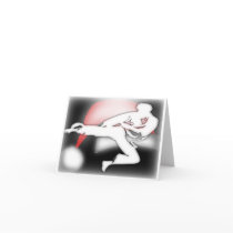 Santa Hat Kicker Martial Arts Greeting Card
