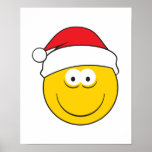 Santa Hat Smiley Face Print