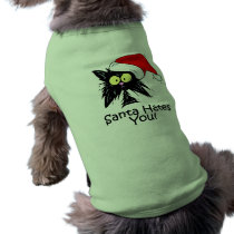 Santa Hates You Pet Shirt
