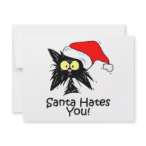 Santa Hates You Personalized Invitation