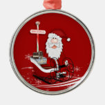 Santa & His Sleigh Christmas Ornaments