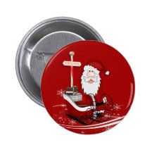 Santa & His Sleigh Christmas Pin