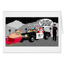 Santa Ho Ho Ho Funny Greeting Card