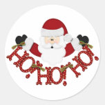 santa Ho Ho Ho Round Sticker