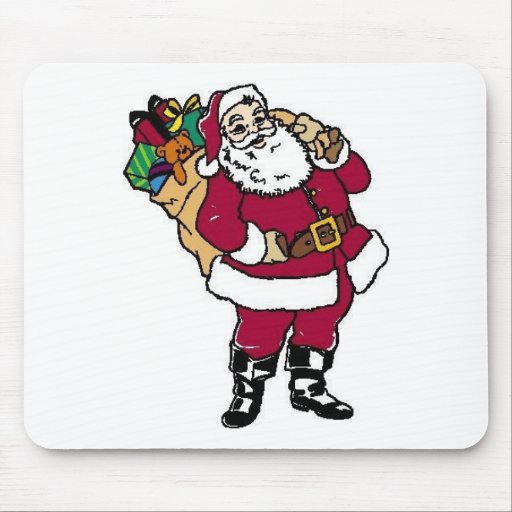 Santa Holds Toys Mousepads