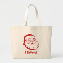 Santa Holiday Shopper Canvas Bags