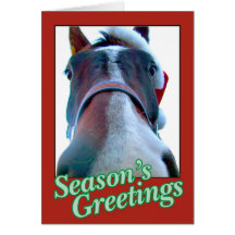 Santa Horse Christmas Card