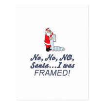 Santa I was framed Postcard