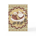 Santa Ice Skating Christmas Card