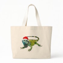 Santa Iguana Canvas Bag