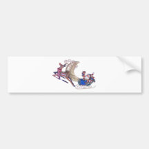 Santa in His Sleigh Bumper Sticker