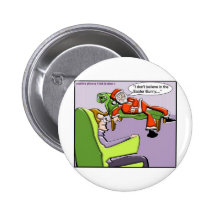 Santa In Therapy Funny Christmas Gifts & Tees Pinback Button