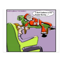 Santa In Therapy Funny Christmas Gifts & Tees Postcards