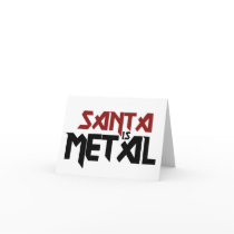 Santa is Metal Greeting Cards