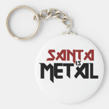 Santa is Metal Keychains