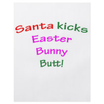 Santa Kicks Easter Bunny Butt!