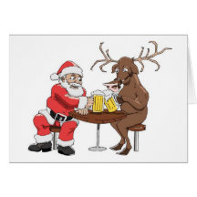 Santa Knows How To Party Greeting Card