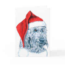 Santa Labradoodle Greeting Cards