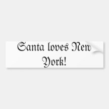 santa loves New York! Bumper Sticker