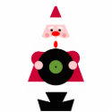 Santa Loves Vinyl Ornament photo sculptures
