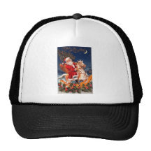 Santa Merry Christmas Mesh Hat