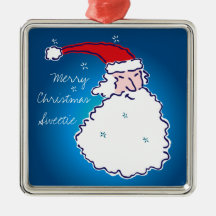 Santa Merry Christmas Ornament