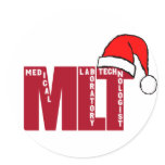 Santa MLT - CHRISTMAS MEDICAL LABORATORY TECH stickers