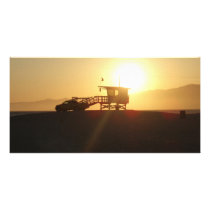 Santa Monica at Sunset Photo Card Template