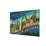 Santa Monica, California - Large Letter Scenes Canvas Prints