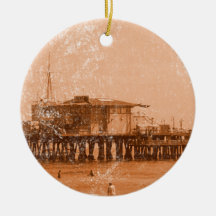 Santa Monica Pier Christmas Ornament